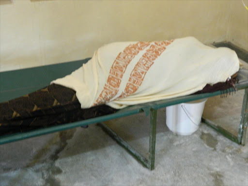 A cholera patient at the cholera isolation centre at the Garissa county referral hospital. FILE