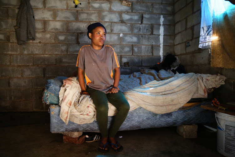 DESPERATE TIMES: Alicia Maronie, 22, from Timothy Valley says the people are hungry. She has no income and depends on handouts from others to survive