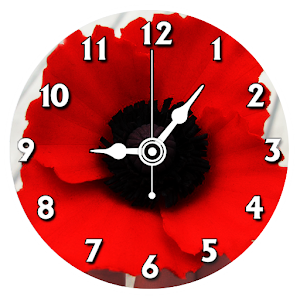 Download Red poppy clock live wallpaper For PC Windows and Mac