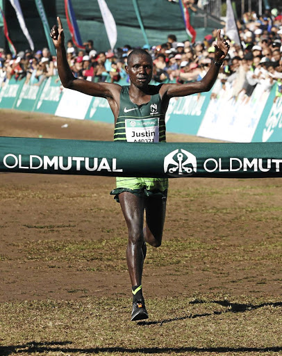 Last year's winner of Old Mutual Two Oceans Marathon Justin Kemboi Chesire. /Esa Alexander