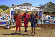 Mzi and Rafiki at Lesedi Cultural Village.