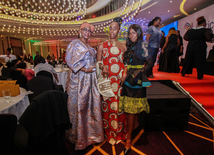 Mariam Ba, Debra Cummins and Harriette Visser during the AllAfrica Gala Dinner and Excellence Award Ceremony at Glee Hotel in Runda, Nairobi on May 9, 2024