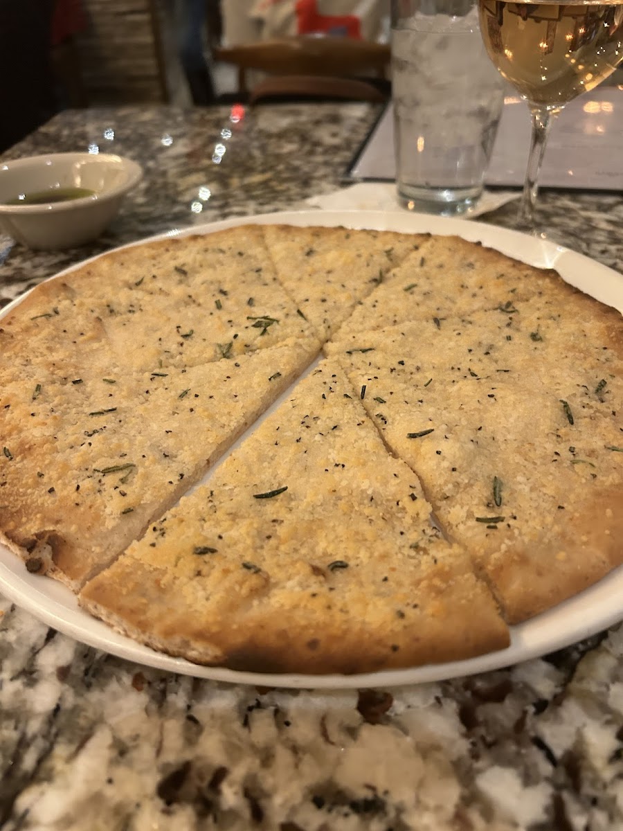 GF foccacia. Very tasty!