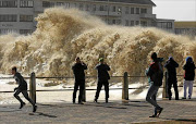 NATURE'S SHOW: Huge waves crashing over the break wall at Sea Point in Cape Town provided a spectacle. 
Picture Credit: ESA ALEXANDER