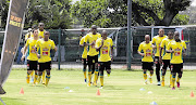 Bafana Bafana training yesterday in preparation for the Africa Cup of Nations quarterfinal clash against Mali at Moses Mabhida Stadium tomorrow Picture: THULI DLAMINI