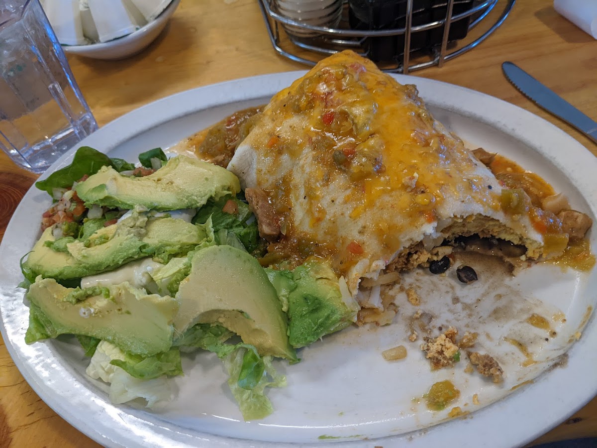 Gluten free Colorado breakfast burrito