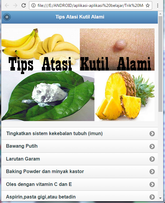 Android application Tips to Overcome Warts Natural screenshort