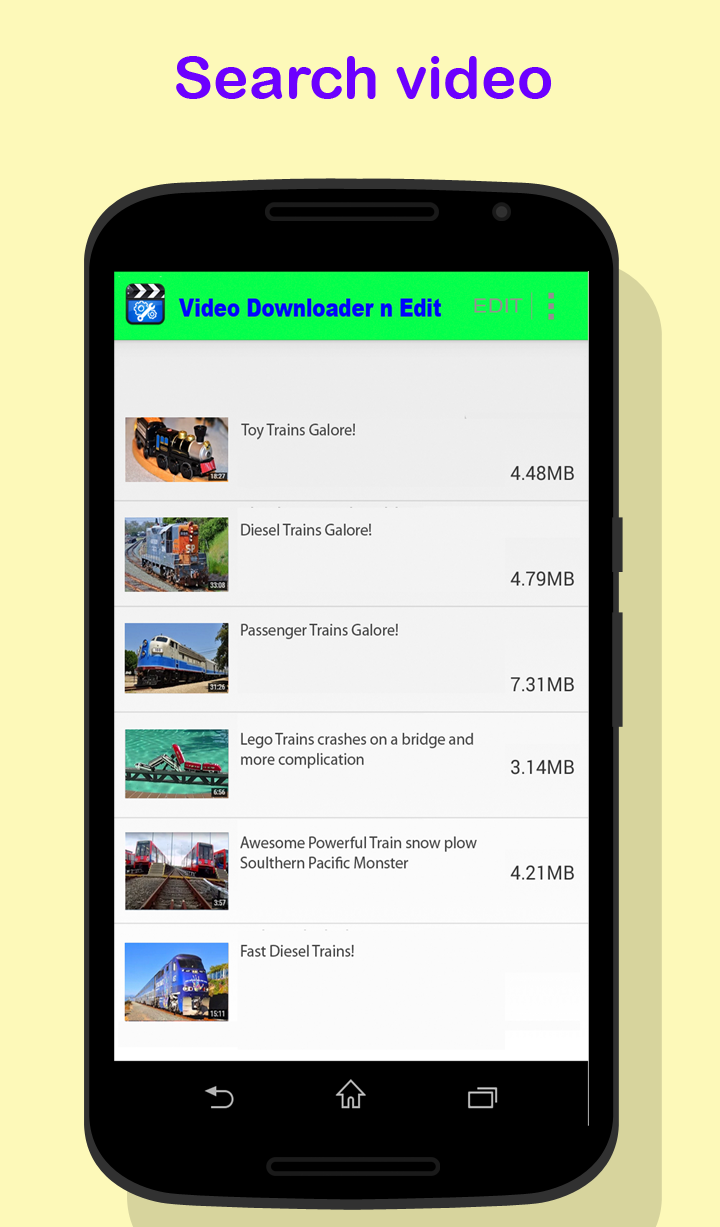 Android application Video Downloader &amp; Editor screenshort