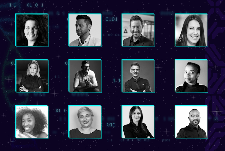 The main jury of the 2023 FM AdFocus Awards. From left to right, top row: Ana Carrapichano, Nimay Parekh, Luca Gallarelli and Vicki Buys. Middle row: Sadika Fakir, Dean Oelschig, Pepe Marais and Zanele Zwane. Bottom row: Wandile Collis, Merissa Himraj, Firdous Osman and Thabang Skwambane.