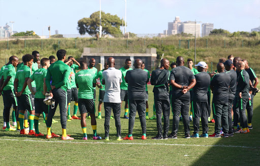 General views during the South African national men's soccer team training session at People’s Park on March 21, 2017 in Durban, South Africa.