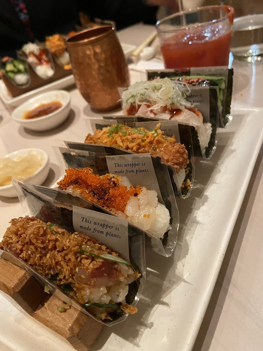 Signature temaki set and strawberry sting