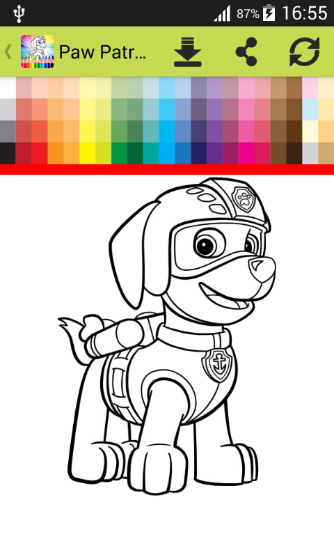 Android application Coloring Book for Paw screenshort