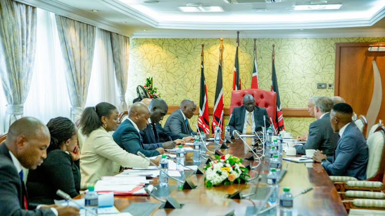 Deputy President Rigathi Gachagua during a meeting with US Ambassador to Kenya Meg Whitman on October 27,2022