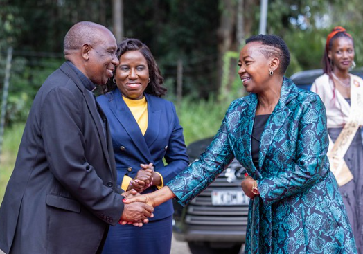 First Lady, Mama Rachel Ruto being received at Catholic University of Eastern Africa on April 29, 2024.