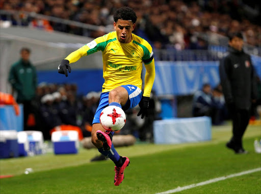 Football Soccer - Mamelodi Sundown v Kashima Antlers - FIFA Club World Cup Match 3 - Suita City Football Stadium, Suita, Osaka Prefecture, Japan - 11/12/16. Mamelodi Sundown's Keagan Dolly controls the ball. REUTERS/Toru Hanai