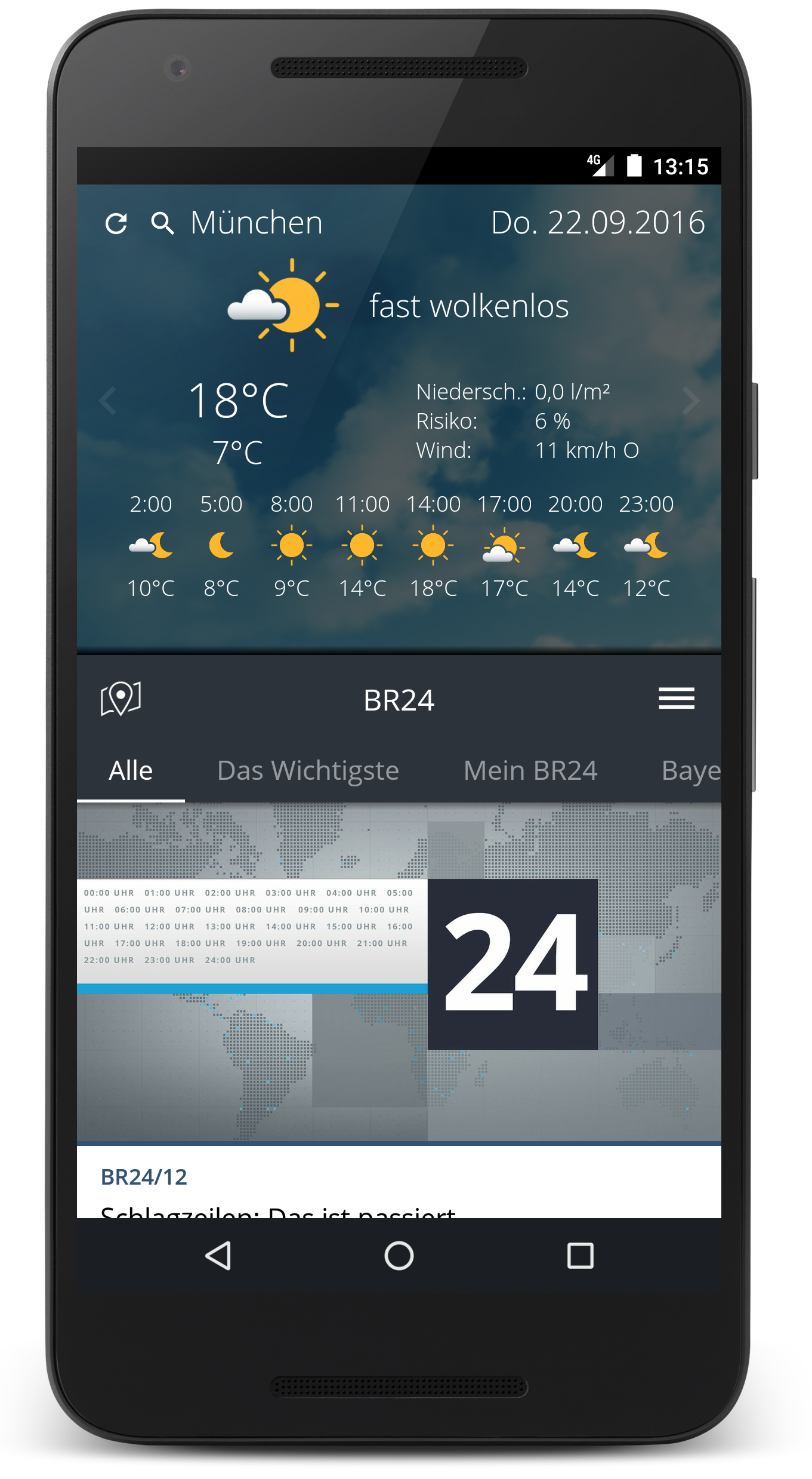 Android application BR24 – Nachrichten screenshort