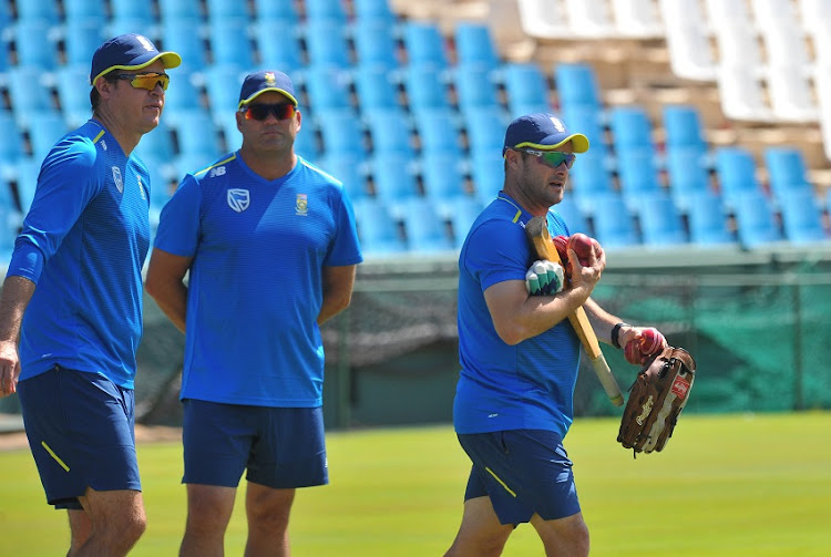Paul Harris , Jacques Kallis and Mark Boucher coach of Proteas during The Proteas Training on 19 December 2019 at Supersport Park, Centurion.