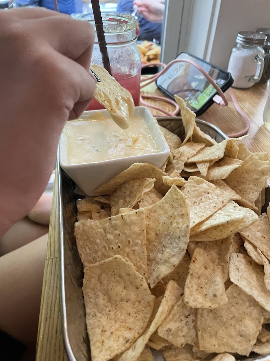 Chips and queso (tamirin (sp?) left off)