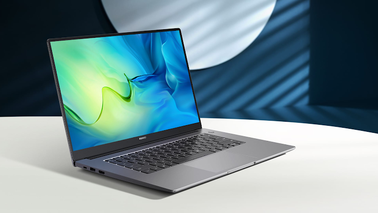 The sleek metallic body of the Huawei MateBook D15 weighs 1.53kg and has a thickness of 16.9mm, so you can enjoy its immaculate FullView display wherever you are. Picture: SUPPLIED/HUAWEI