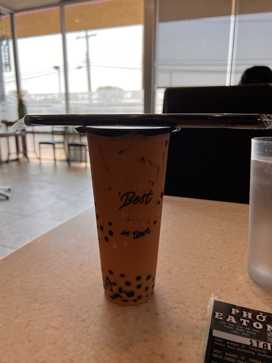 Thai iced bubble tea