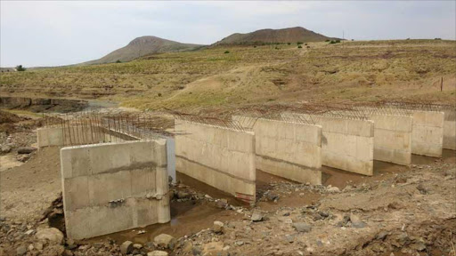 MILLIONS SPENT: The Gqunu bridge near Qumbu, which has been abandoned after allegations of financial disputes between two construction companies Picture: BONGANI FUZILE