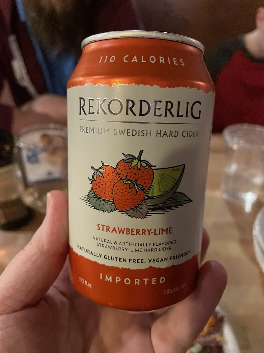 Strawberry like sparkling cider