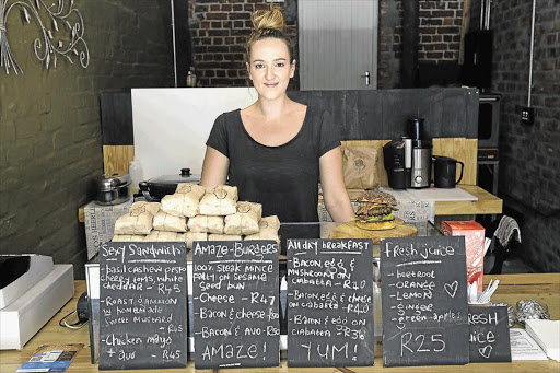RELISH: Daniella van Zyl feels at home in her pop-up kitchen. 'It doesn't feel like work when you're doing what you love,' she says