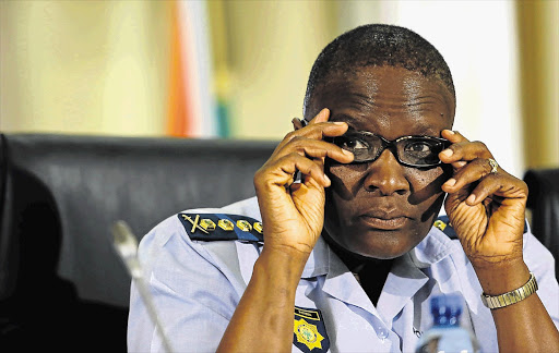 National police commissioner Riah Phiyega announces the annual crime statistics in Pretoria yesterday. She painted a positive picture of falling crime but her use of ratios has been criticised.