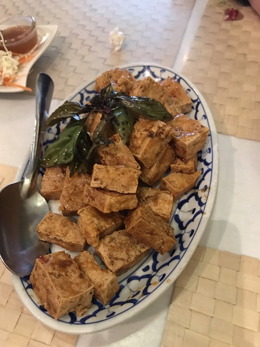 Fried crispy tofu