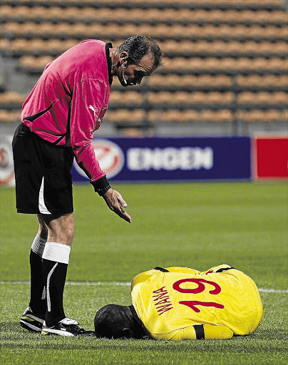 Robert Smith, left, is one of the referees who have been suspended. He will not be able to ref Premier League games for two weeks, but can take charge of National First Division games Picture: GALLO IMAGES