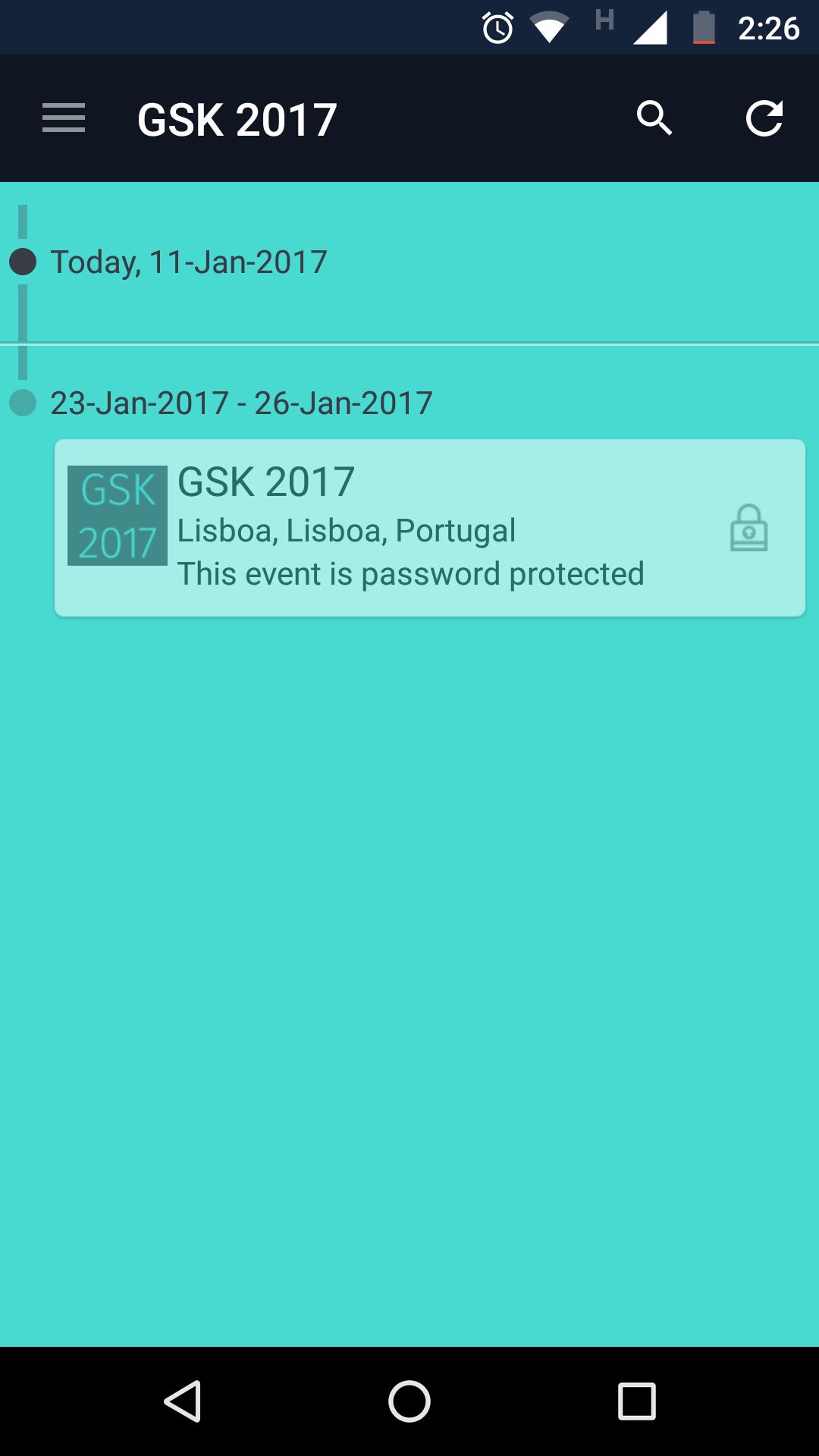 Android application GSK 2017 screenshort