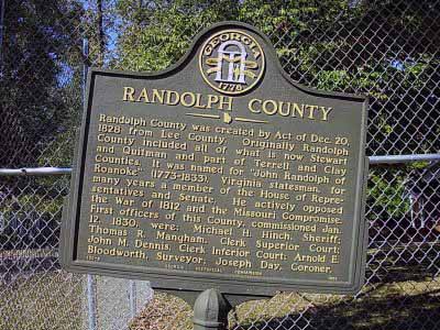 Randolph County was created by Act of Dec. 20, 1828 from Lee County. Originally Randolph County included all of what is now Stewart and Quitman and part of Terrell and Clay Counties. It was named...