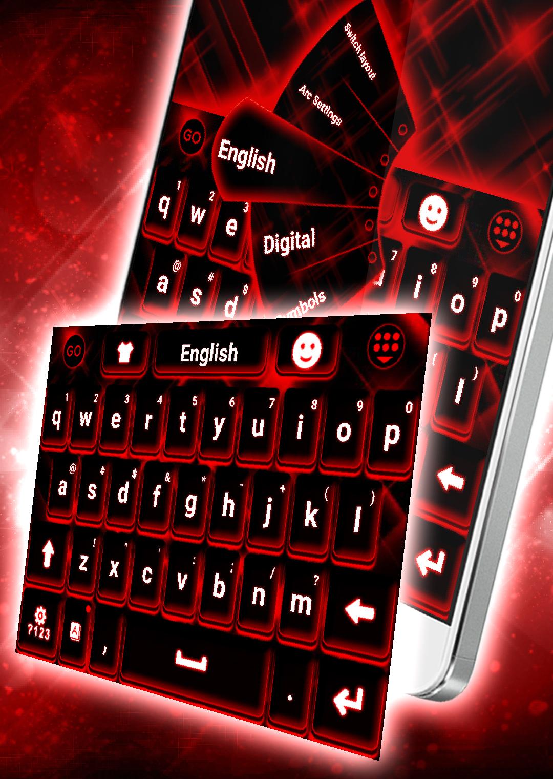 Android application Red Keyboard screenshort