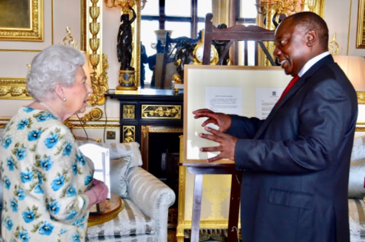 FILE IMAGE: President Cyril Ramaphosa with Queen Elizabeth II at the Windsor Castle on April 17 2018.