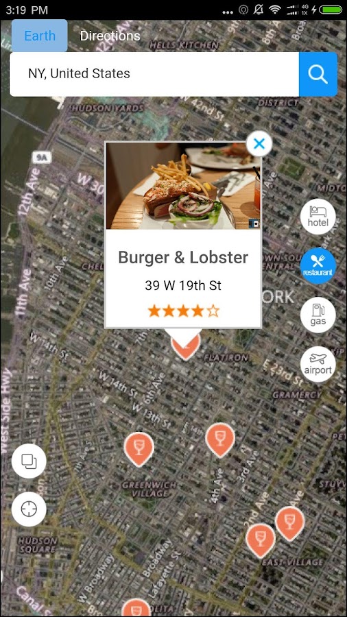 Mapsm 3D Earth — приложение на Android