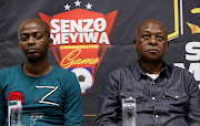 Late Senzo Meyiwa's older brother, Sifiso Meyiwa, at the Senzo Meyiwa Commemoration Game press launch. 