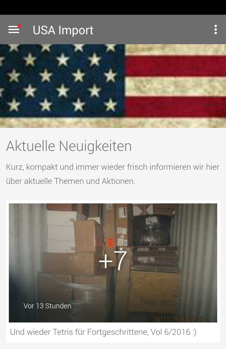 Android application usa-importservice.de screenshort