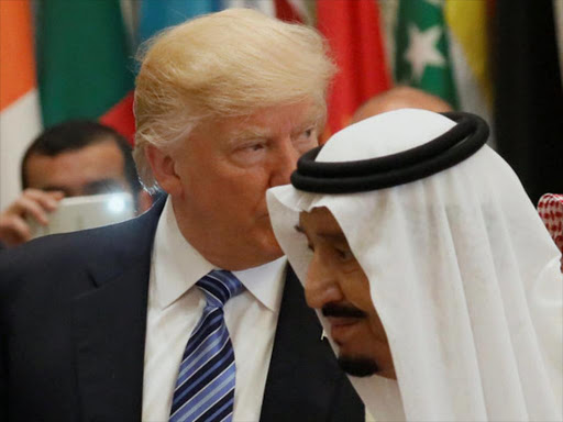 US President Donald Trump and Saudi Arabia's King Salman bin Abdulaziz Al Saud (R) attend the Arab Islamic American Summit in Riyadh, Saudi Arabia May 21, 2017. /REUTERS