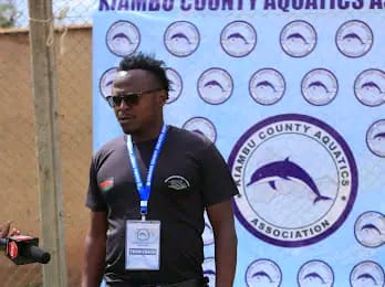 Seahorses sswim club coach Peter Mwangangi in past event
