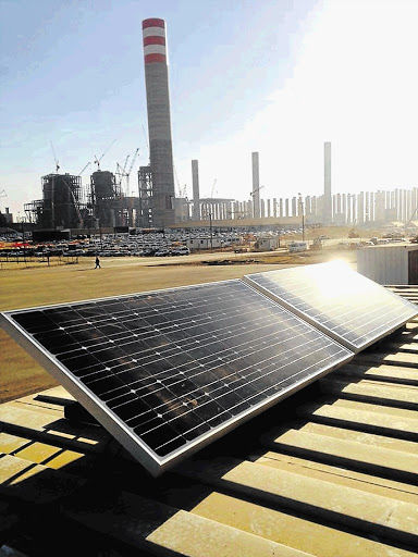 INSIDE AGENTS: Eskom's Kusile power station, still under construction, will not rely on coal for power to run its canteen after these solar panels were installed at the site in Mpumalanga.