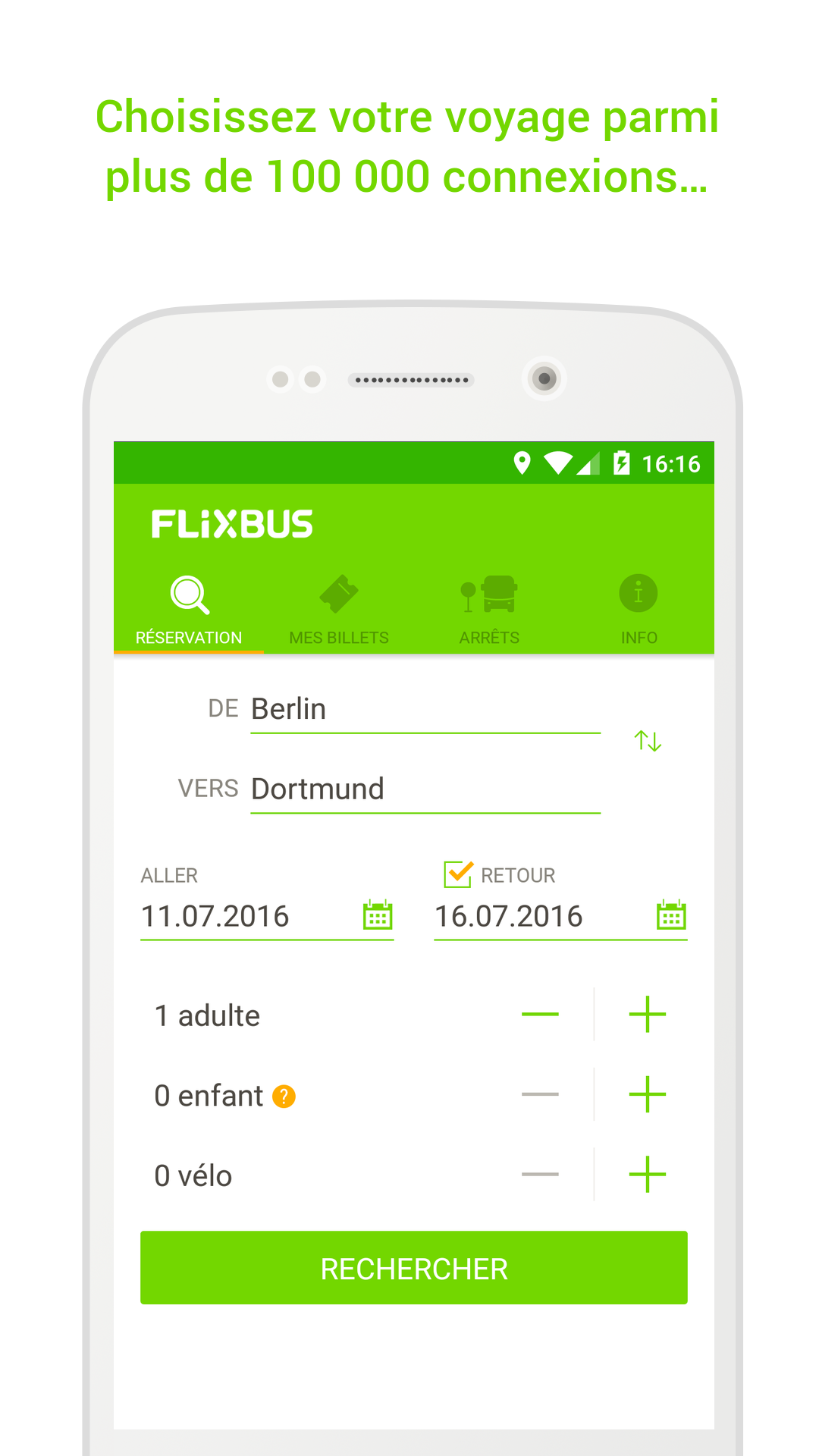 Android application FlixBus: Book Cheap Bus Tickets screenshort