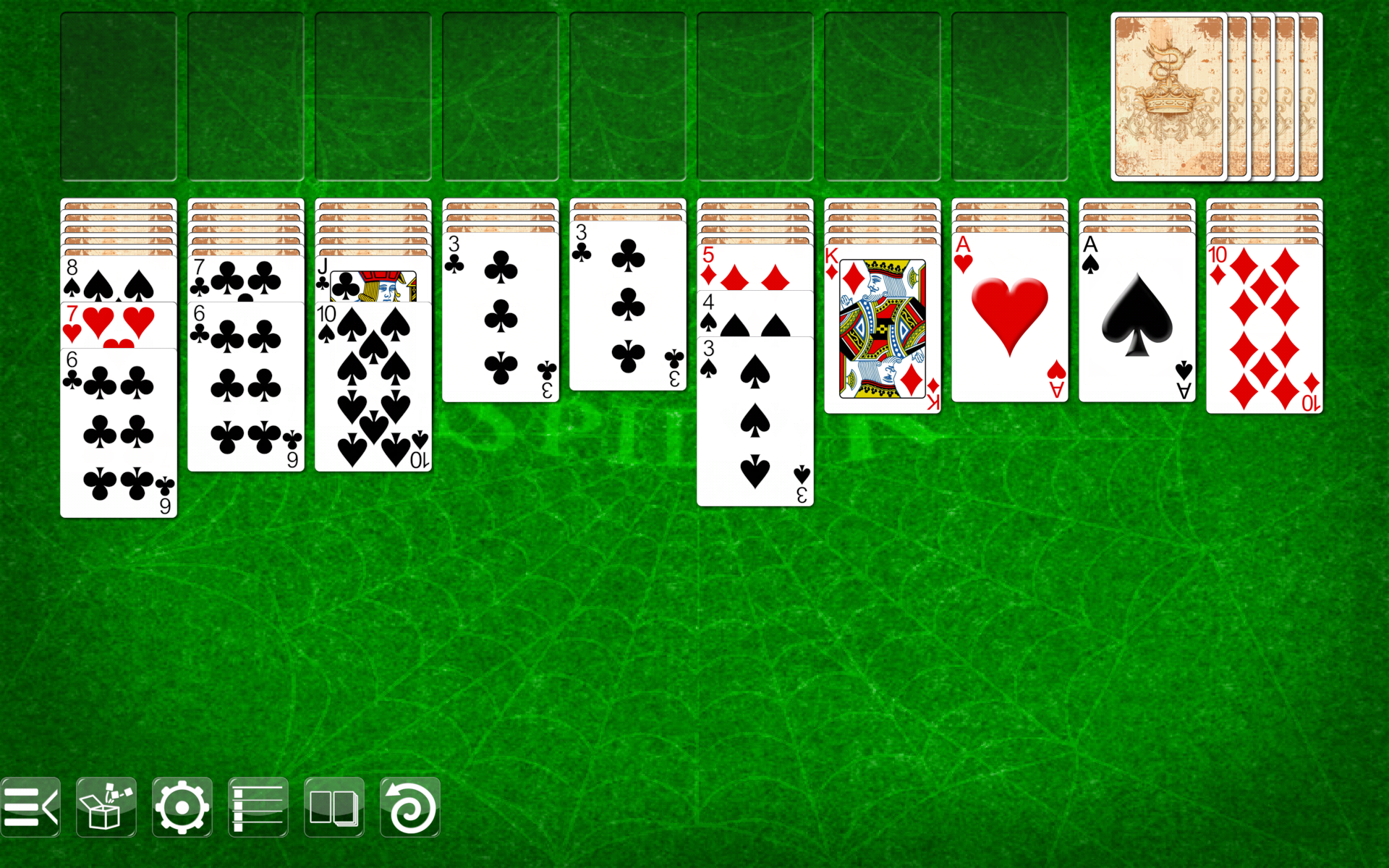 Android application Spider Solitaire screenshort