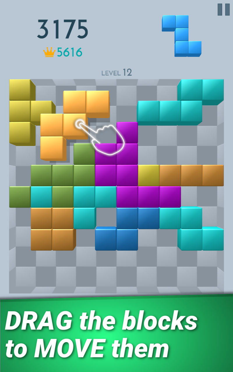 Android application TetroCrate: 3D Brick Game screenshort