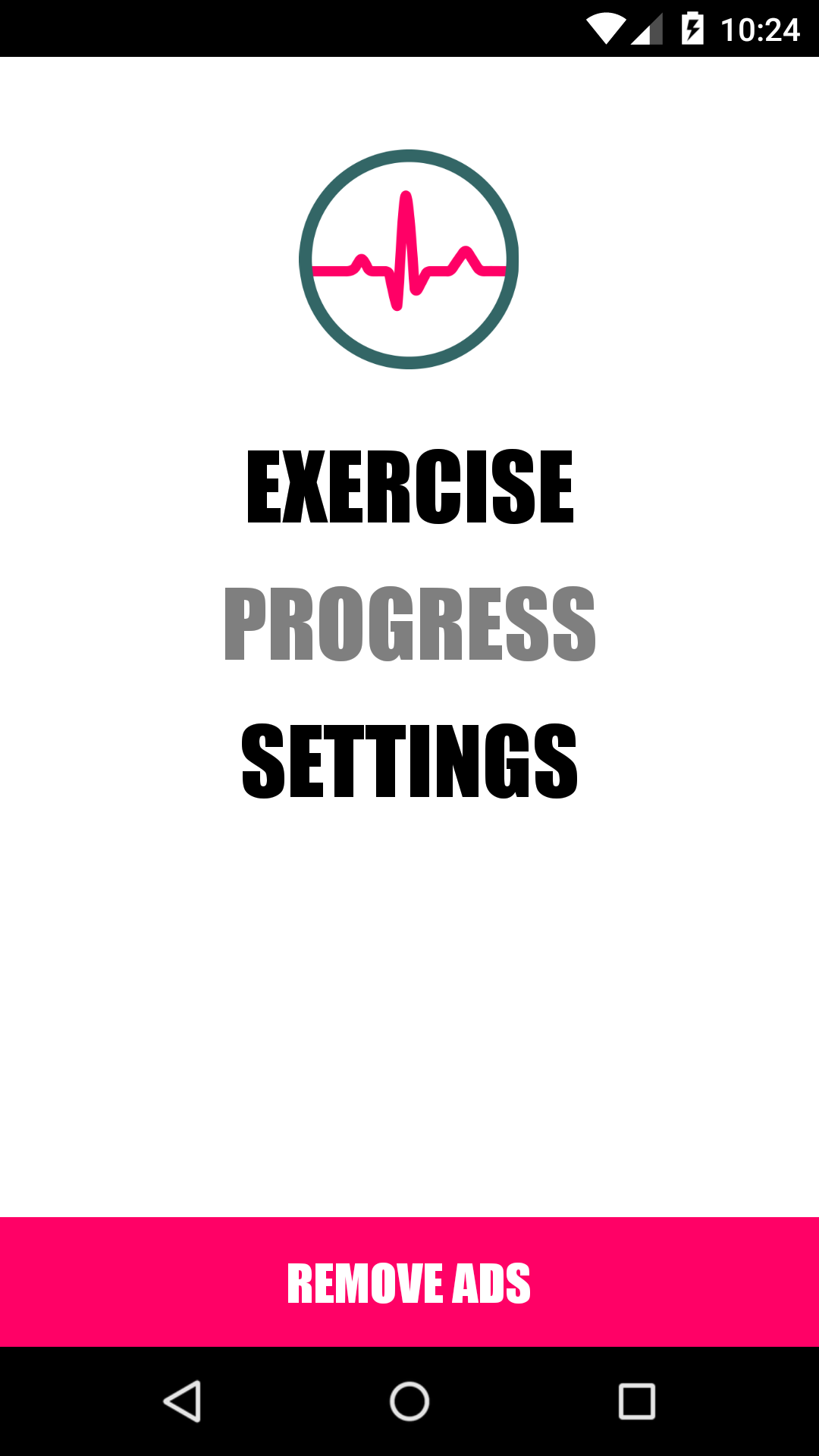 Android application Cardio workout screenshort