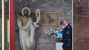 A member of NSW Forensic police is seen at Christ The Good Shepherd Church in the suburb of Wakeley on April 16, 2024 in Sydney, Australia.  