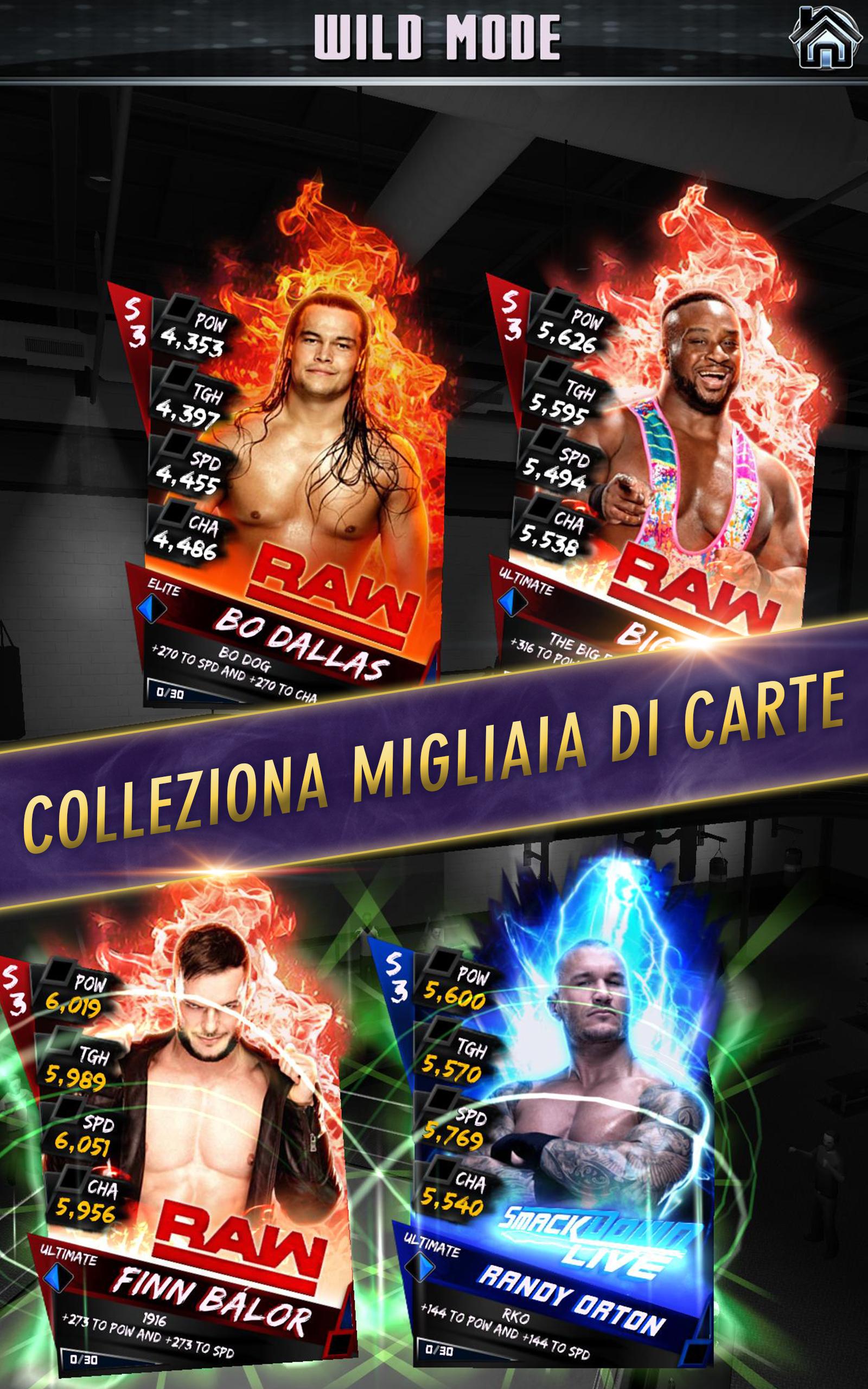 Android application WWE SuperCard - Battle Cards screenshort