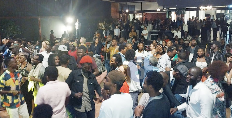 Revellers enjoy themselves during a performance on February 7 at the Alliance Française, Nairobi.