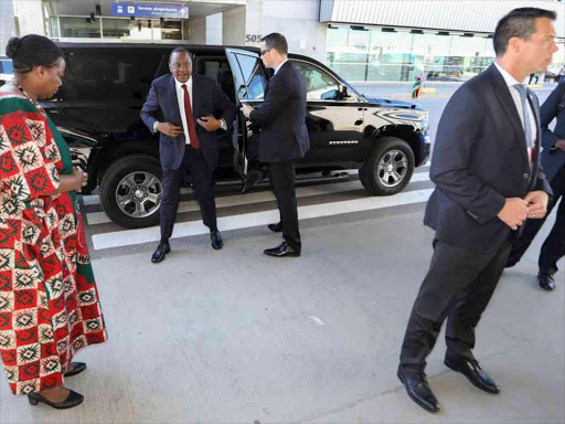 President Uhuru Kenyatta leaves for Kenya after the G7 Summit in Canada, June 11, 2018. PSCU