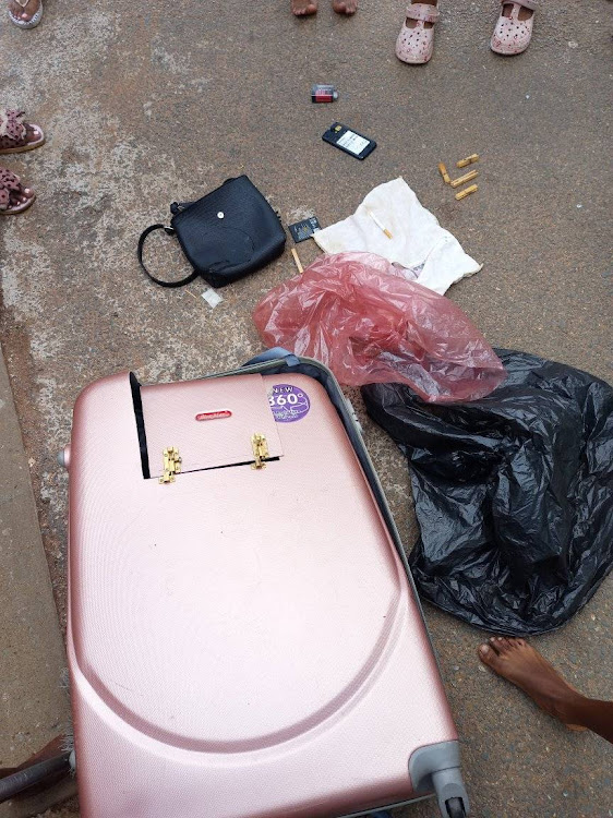 A 4-year-old child was allegedly drugged and hidden in this luggage bag in Soweto on Saturday.