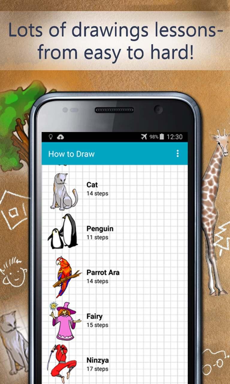 Android application How to Draw Pro screenshort